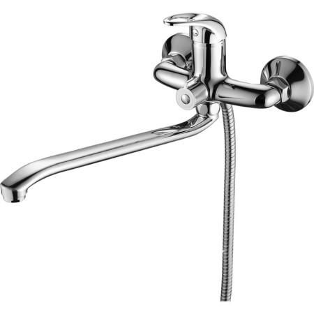 Fashun A2215 bath mixer, single -leaf, pour 360 mm, with a shower set, chrome