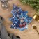 A plate in the form of a Christmas tree "Magic moments", 16.5x19.5 cm