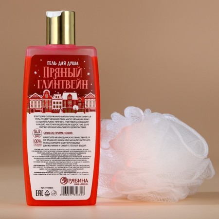 Gift set of cosmetics, shower gel 250 ml and washcloth, Winter Melody by Ural Lab-3
