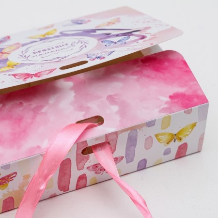 Gift folding box, packaging, “pleasant moments”, 16.5 x 12.5 x 5 cm, without tape-3