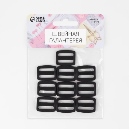 The buckle is regulatory, two -sided, internal width - 25 mm, thickness - 4 mm, 10 pcs, black color-2