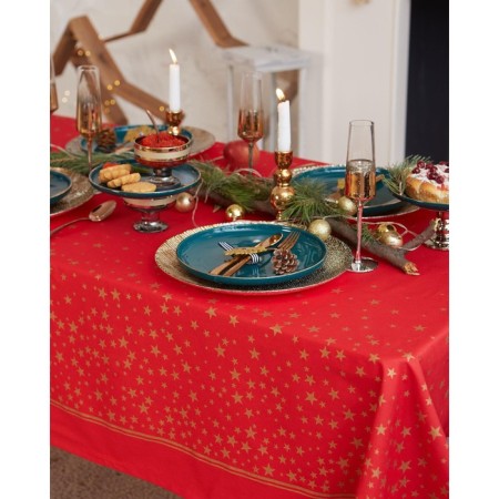 Gold Stars 149x300 +/- 3cm tablecloth tablecloth, 100% cotton, 190 g/m2-7