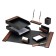 Set of desktop galant "sirius" made of wood, 8 objects, color "walnut/black", 238161