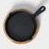 Cast iron pan "Avignon", 21.5 × 15.5 × 2.5 cm, with 2 plums, on a wooden stand
