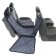 Gamak transformer for transporting large dogs 20+ kg, 145 x165 cm, gray, foam