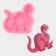 Mold "Dinosaur", silicone, 8 × 8 × 12 cm, pink color