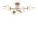 Freya FR5205PL-06BS Damask ceiling lamp, 790x790x400 mm, E27, 6x60W, brass color