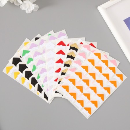 A set of corners with a pocket for photos 24 corners "Style" 12.3x9 cm mix