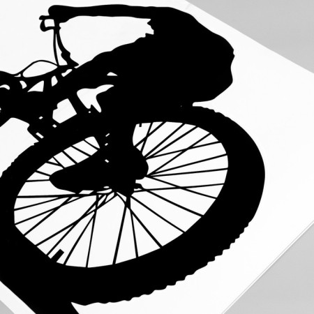 Sticker Plastic Interior Color "Cyclist Street Retraise" 40x57 cm-2