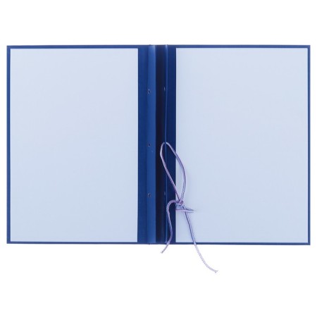 Folder "Graduation Qualification work for the degree of bachelor" boumvinyl, scallops/suture, without paper, blue color (capacity up to 300 sheets)-1