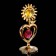 Souvenir "Heart with the Sun", 3 × 3 × 8 cm, with crystals