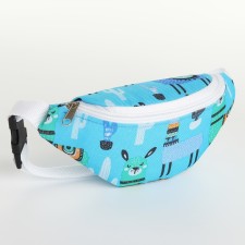 Board children's belt on a zipper, blue color