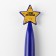 Handle Blue Blue Paste "23/02", plastic, with a star on the backing substrate