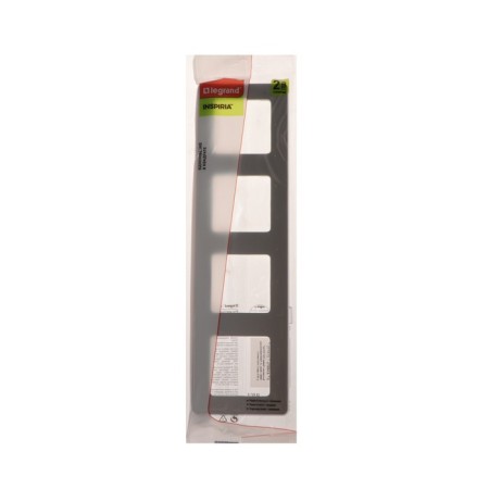 Frame Legrand Inspiria, 4 post, aluminum-2