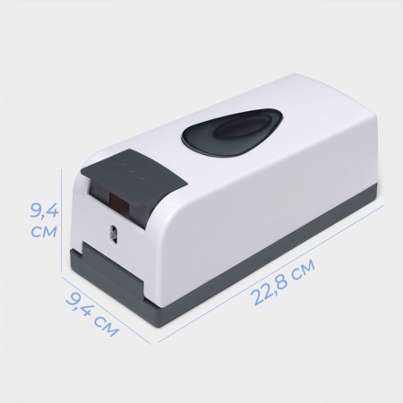 The dispenser for an antiseptic or liquid soap is mechanical, 600 ml, plastic, white color-5