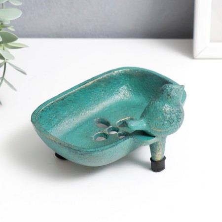 Souvenir cast iron soapy room "Voroskhushki" Patina 7.2x12.8x10 cm-2