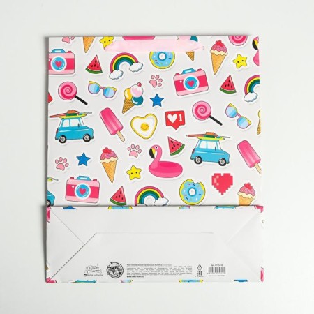 Gift laminated vertical, packaging, “good mood!”, M 26 x 30 x 9 cm-4
