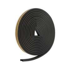 Rubber tundra seal, profile d, size 9x8 mm, black, in packaging 10 m