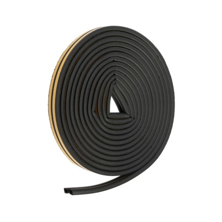 Rubber tundra seal, profile d, size 9x8 mm, black, in packaging 10 m