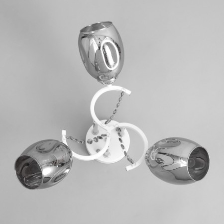 Ailin chandelier 3x60W E14 white, chrome 55x55x20cm-3