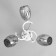 Ailin chandelier 3x60W E14 white, chrome 55x55x20cm