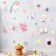 Sticker Plastic Interior color "Bird with butterflies and flowers" set 4 sheets 20x30 cm