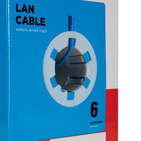 Bay cable twisted pair U/UTP, CAT 6, PVC, 23AWG, Indoor, Solid, Blue, 305 m, Rexant-3