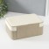 Casket to the leatherette for jewelry "Bow" white-gray 17x23.5x10 cm