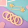 Hair set "Sandra" (4 elastic bands, 2 invisibility 5.5 cm) flower, orange