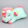 Skill of a soft toy "unicorn" with a blanket, 50 cm, blue color