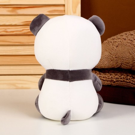 Soft toy "panda", size 22 cm, gray-white color-2