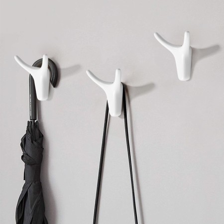 Furniture hook Cappio Ox, two -rod, white-1