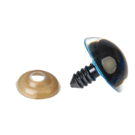 Rifle eyes with plugs, "sparkles" set 24 pcs, size 1 pcs: 2 cm, blue color-1