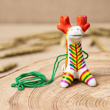 Filimonovskaya toy - whistle "Deer"-5