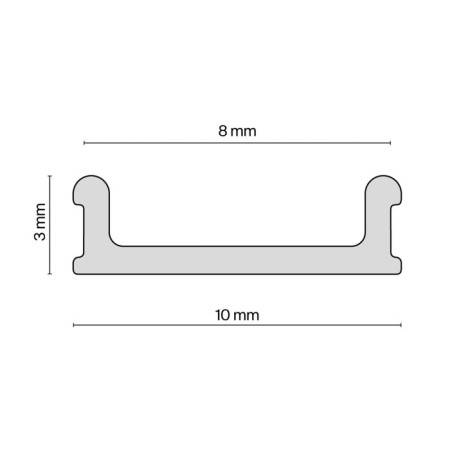 Insert-a plug of 4 m. For the profile Alm-9940-SC, black-5