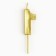 Candle figure for the cake "1", gold, 2.5 x 8 cm.