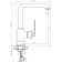 Kitchen mixer Rush Flores FLB0835-28, single-leaf, bronze