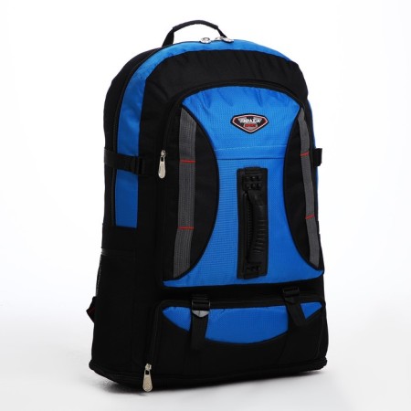 Tourist backpack on lightning, 4 outer pockets, blue/black color-2