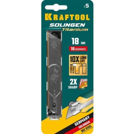 The blades Kraftool 09606-Tin-18-S5_z02, segmented, 18 mm, 5 pcs.-1