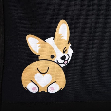School textile “Corgi” school, 38x14x27 cm, black color-2