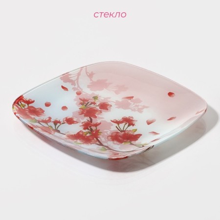 Plate Glass Doner Daudis "Sakura", 25 × 25 cm-2