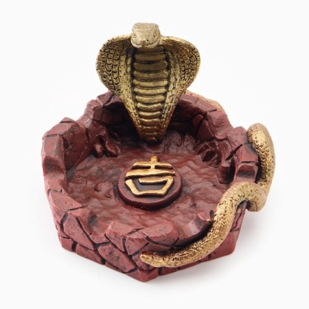 Ash Symbol of the Year "Cobra", New Year, Polystone, Red-2