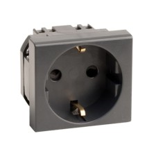 DKC 45205 Viva 1 socket, 16a, IP20, 2P+E, with grounding