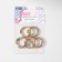 Carabin ring is flat, d = 20/28 mm, thickness - 4 mm, 5 pcs, gold color