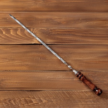 Shampoo with a wooden handle, working length - 40 cm, width - 10 mm, thickness - 3 mm with a pattern-5