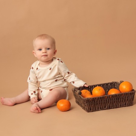 Body with DL. Sleeve Kroshka I oranges p. 74-80, milk-1