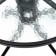 Garden table 60 x 70 cm, black color, glass tabletop