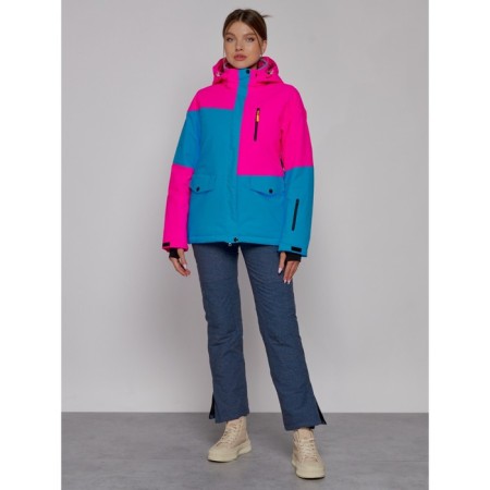 Ski jacket female winter, size 42, pink color-8