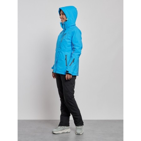Ski costume female winter, size 42, blue color-5