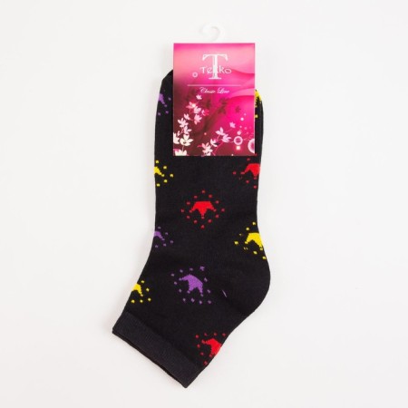 Women's socks, black color, size 23-25-3